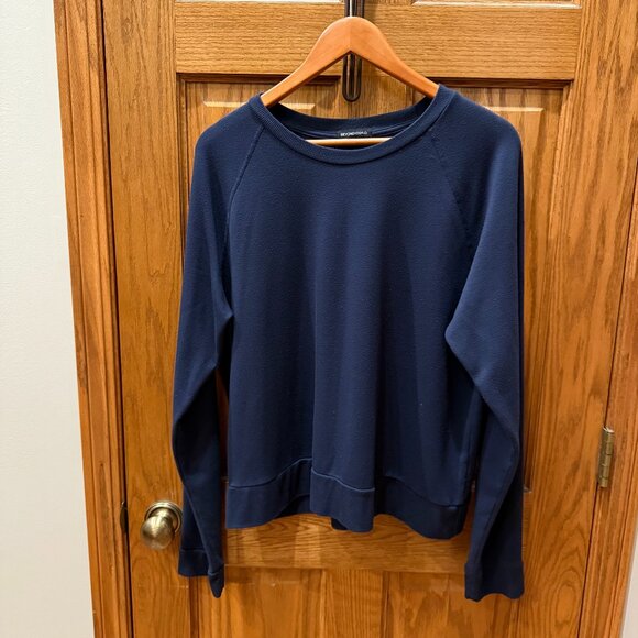 Beyond Yoga Cozy Fleece™ Favorite Raglan Crew Sweatshirt Nocturnal Navy / XL - Picture 1 of 3